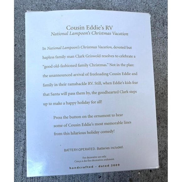 Hallmark 2009 Christmas Vacation Cousin Eddie RV Ornament Works National Lampoon - Picture 10 of 12